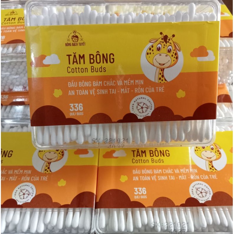 Bông  ráy  tai  baby BBT  hộp  vuông 330 que