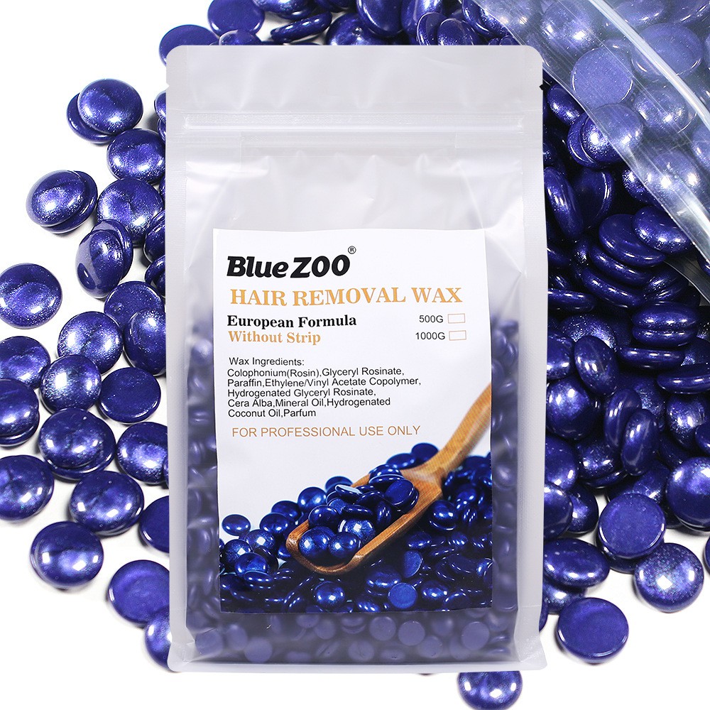 Sáp Wax Lông Nóng hat đậu Ngọc Trai BLUE ZOO HARD WAX BEANS Gói 500Gr