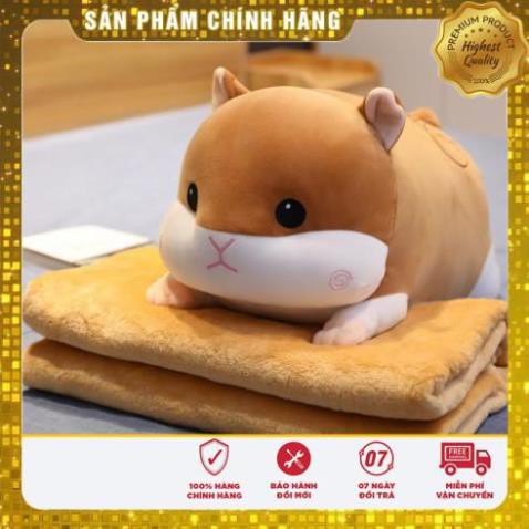 (Tặng 1 móc dán chịu lực)Chăn gối văn phòng chuột Hamster, Chuột xinh, Heo xinh. Gấu bông đẹp cho bé yêu TOP-shop68