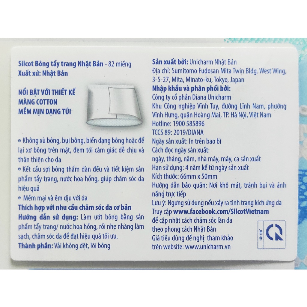 Bông tẩy trang Silcot 1 hộp