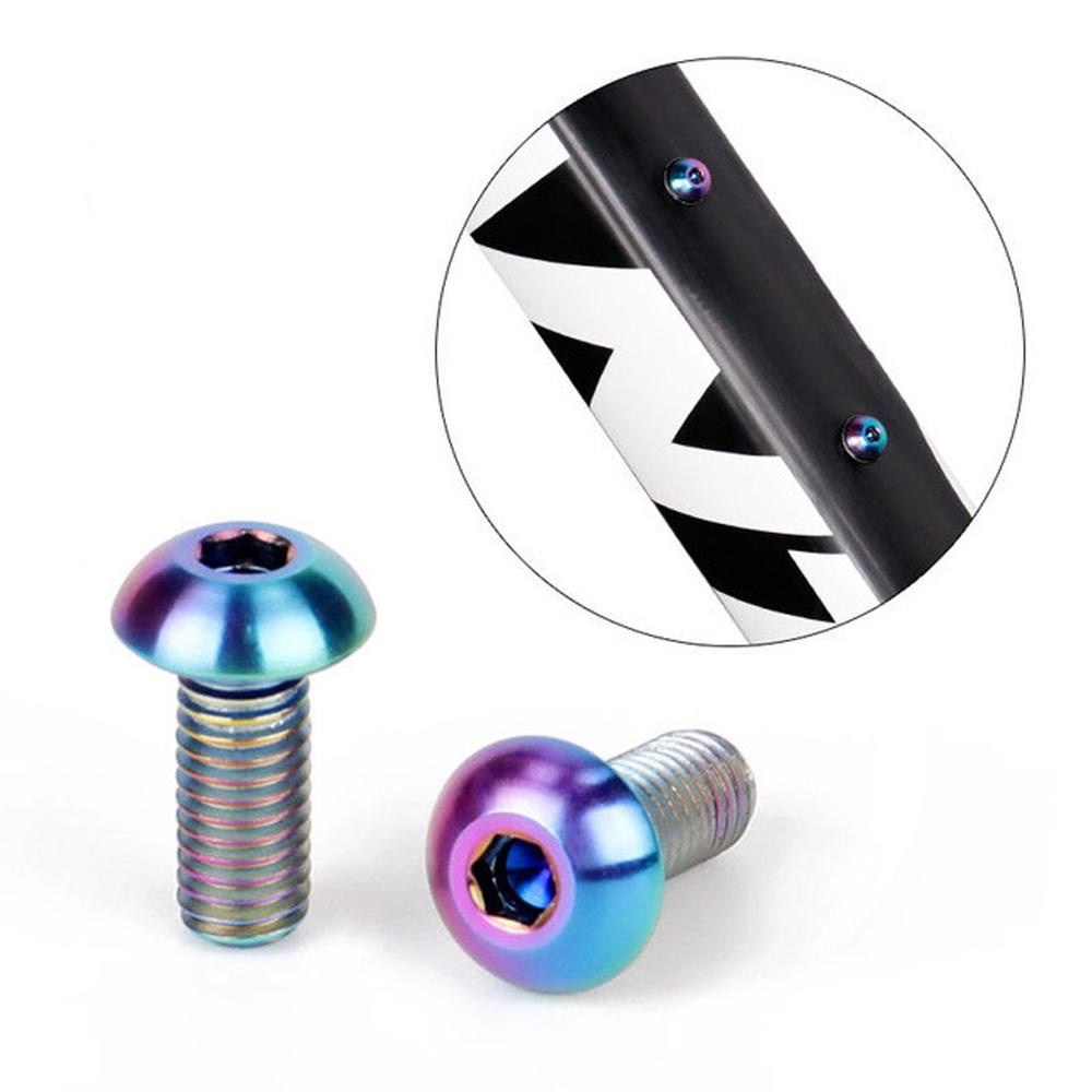 Bộ 2 Ốc Vít Cố Định Bình Bơm Hơi Xe Đạp Leo Núi Bằng Hợp Kim Titan Kích Thước 5X12Mm