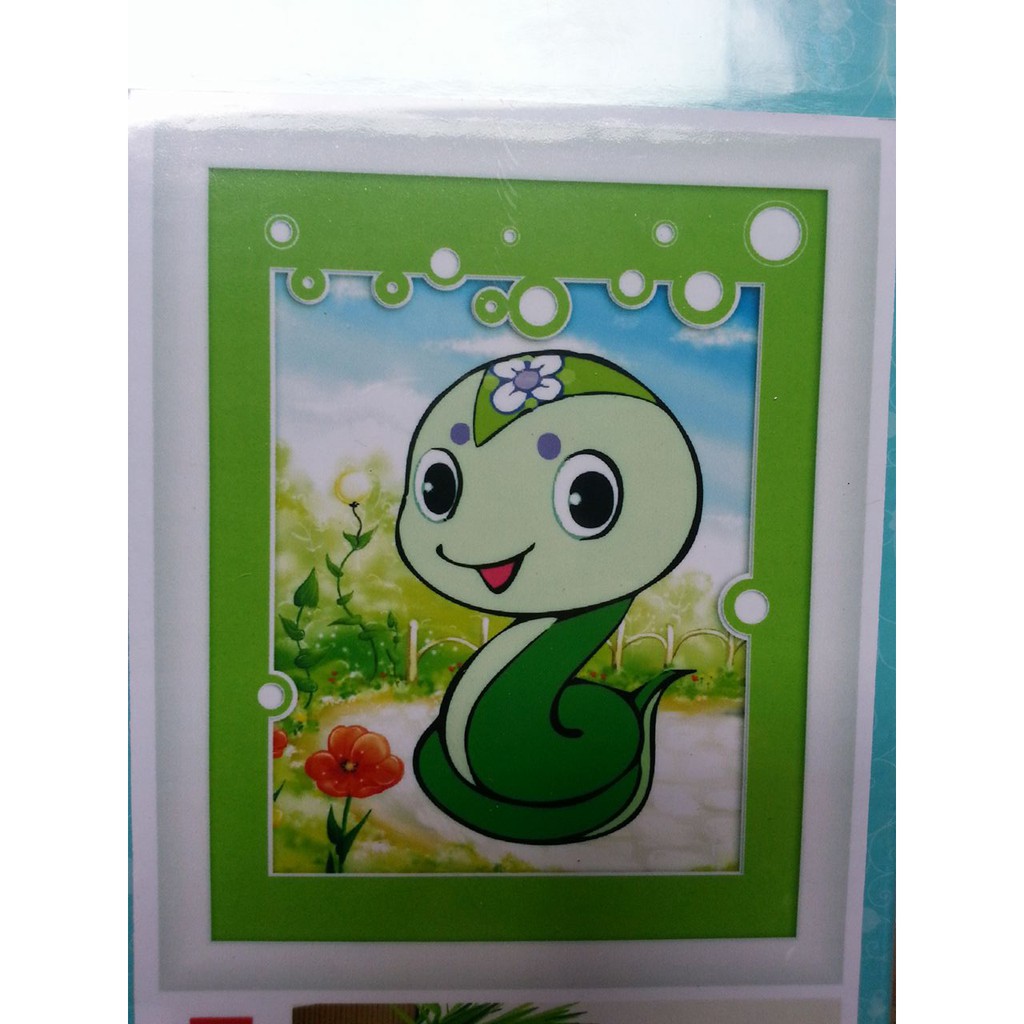Tranh đính đá 12 con giáp (rắn)