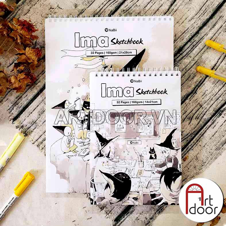 [ARTDOOR] Sổ vẽ Chì NABII Ima Sketchbook 160gsm (giấy ngà, vân mịn)