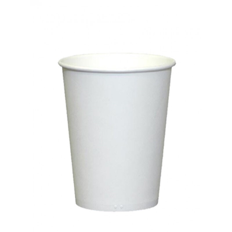 Set 50 cốc giấy ly giấy màu trắng 9Oz~270ml đựng cà phê, đồ ăn uống nóng lạnh (có nắp hoặc không nắp)