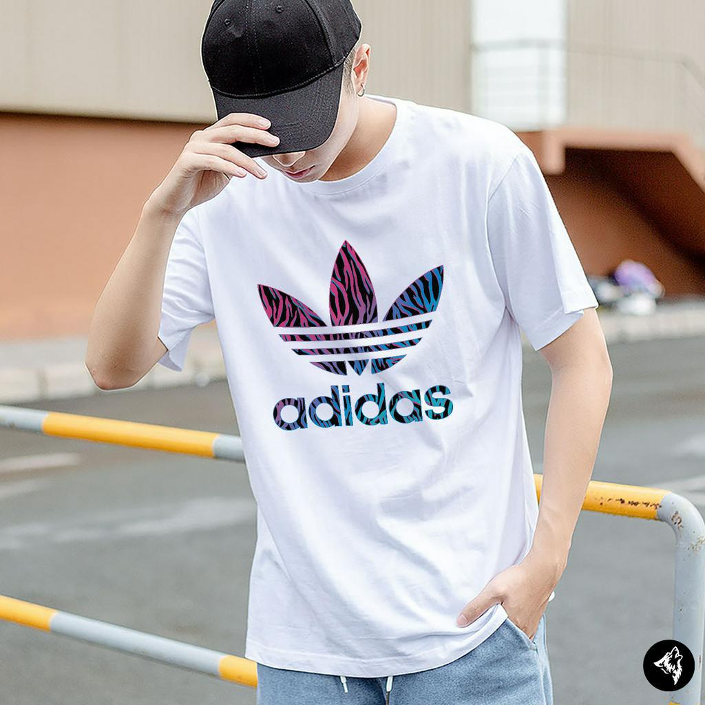 Áo Phông Áo Thun Adidas Cotton Co Giãn Cao Cấp Unisex Nam Nữ Đẹp Zebra Họa Tiết Da Báo - Adidas Zebra