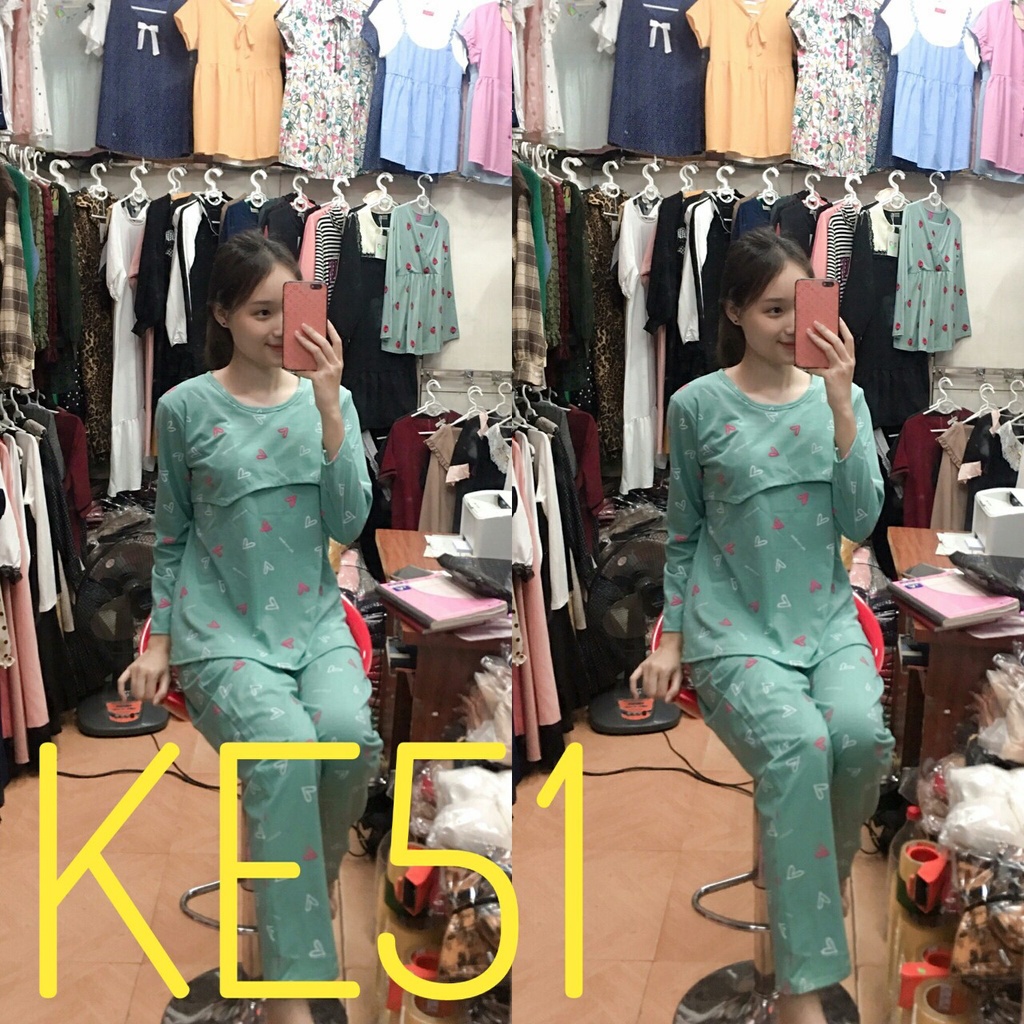 Bộ Bầu Và Sau Sinh YE2010 Chất Cotton Lật