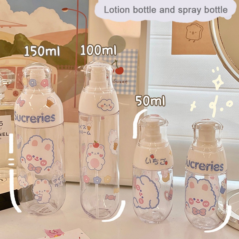 Chai Nhựa Rỗng Dạng Xịt 50ml/100ml/150ml Chiết Mỹ Phẩm Tiện Dụng Đi Du Lịch
