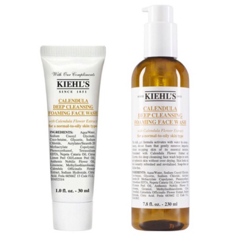 Sữa rửa mặt hoa cúc KIEHLS Calendula Deep Cleansing Foaming Facewash 230ml /30ml | BigBuy360 - bigbuy360.vn
