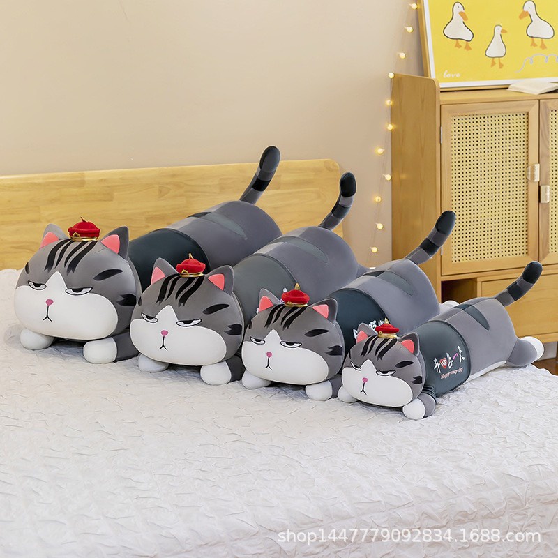 Thú nhồi bông, gối ôm hình thú mèo vương miện ngộ nghĩnh đáng yêu đủ size nhiều hình dễ thương mềm mại co dãn