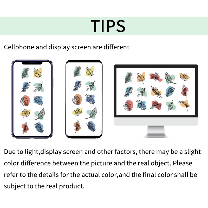 Miếng nhãn dán trang trí móng tay BORN PRETTY họa tiết hoa sáng tạo