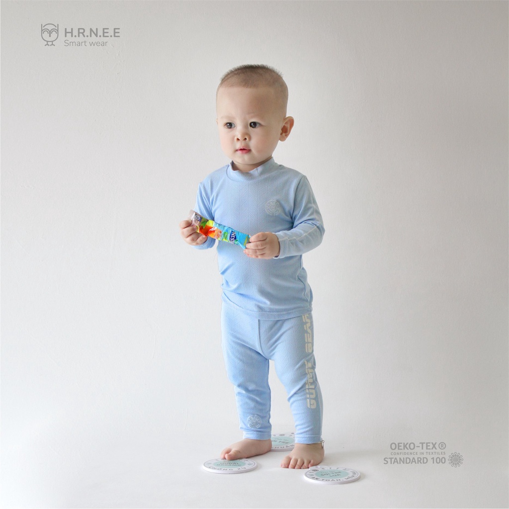 Bộ giữ nhiệt Gummy Modal Air HRNEE, Gin Kids Store bộ thu đông bé trai bé gái 6M-4Y GK001
