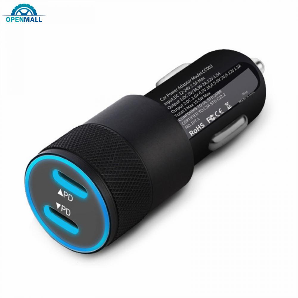 Tẩu Sạc 40W Dual PD 2 Cổng 20W+20W USB Type C Sạc Nhanh Cho Android Ios