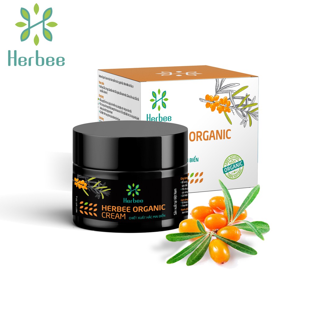 Kem Rạn Da Herbee Organic Cream (50g) | Tăng Cường Ngăn Ngừa và Hỗ Trợ Điều Trị Rạn Da Cho Mẹ Bầu, Phụ Nữ Sau Sinh