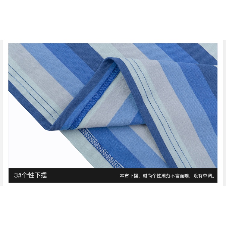 Áo thun Nelly - Heybig : Mẫu KẺ NGANG XANH