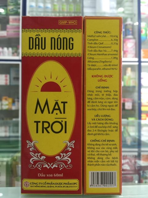Dầu nóng Mặt Trời 60ml | BigBuy360 - bigbuy360.vn