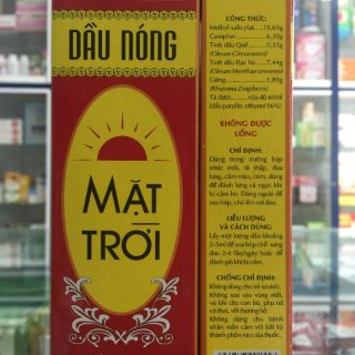 Dầu nóng Mặt Trời 60ml