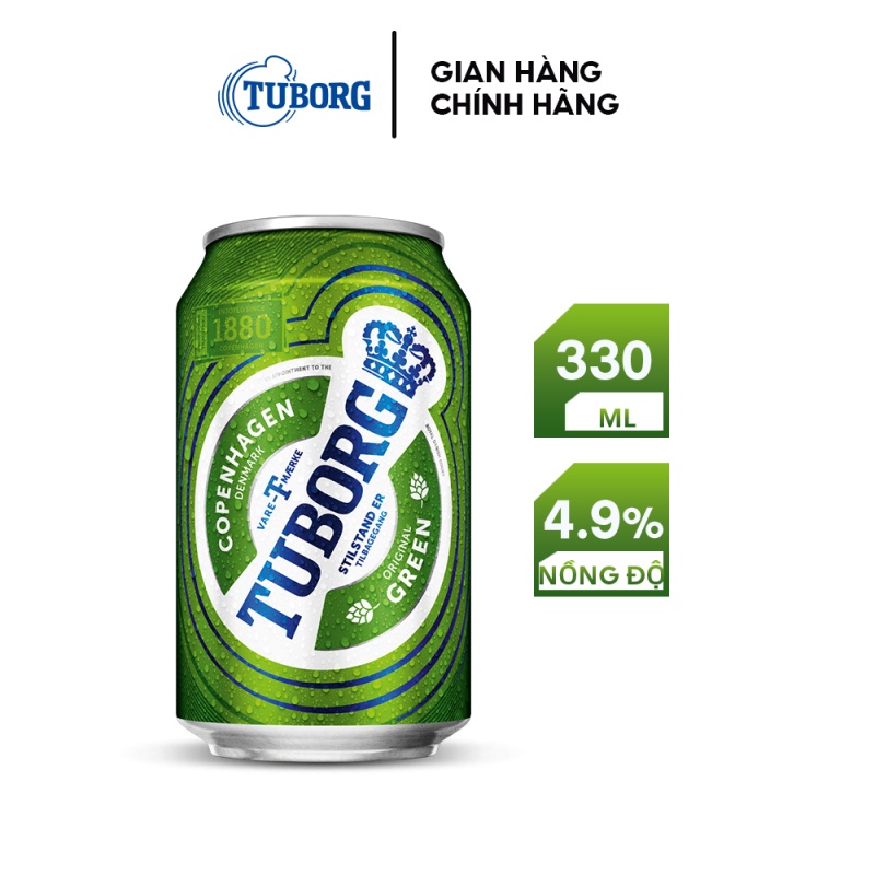 [Mã BMBAU50 giảm 7% đơn 99K] Thùng 24 lon bia Tuborg 330ml (24x330)