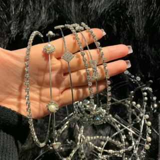 cài tóc đính đá hàn quốc