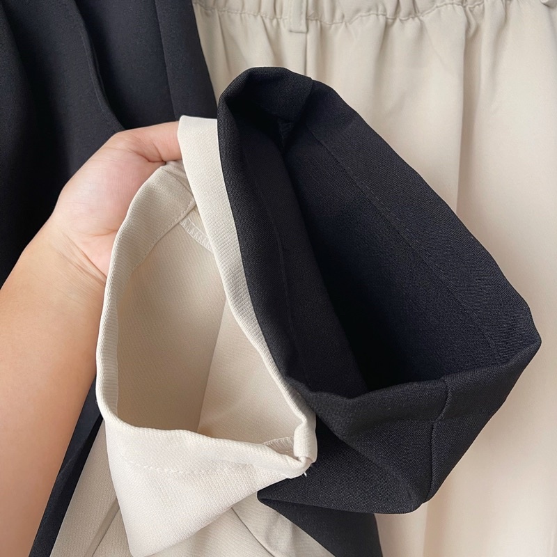 Quần tây ống rộng lưng chun có 2 màu form rộng unisex_SSSTore
