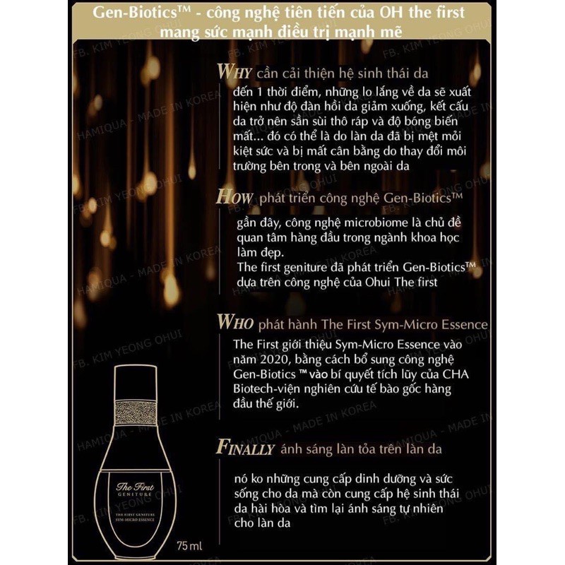 - Tinh chất tái sinh siêu vi Ohui Micro Essence 5ml
