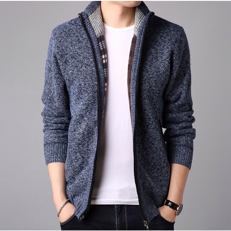 Áo Khoác Nam Len BIGSIZE Lót Lông Siêu Ấm 60 - 100kg trở lên