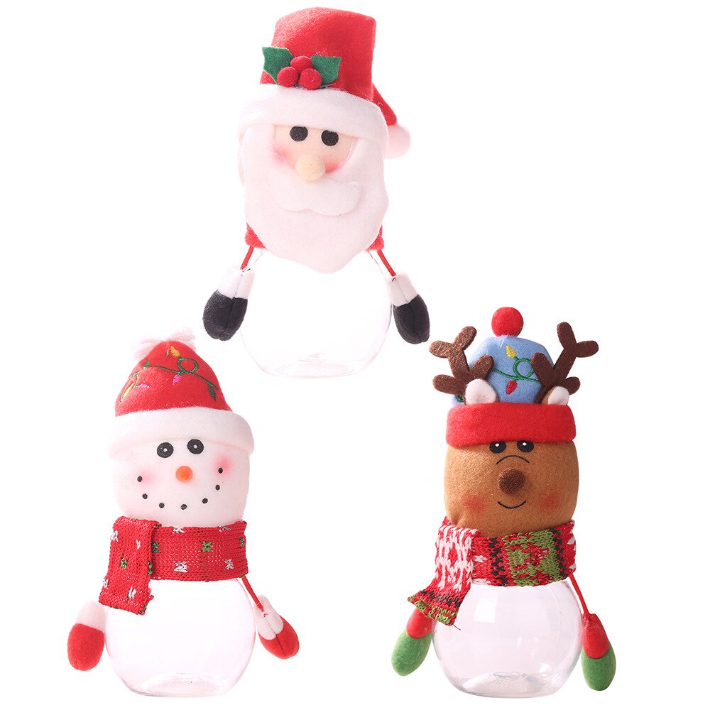Hũ đựng kẹo socola hình ông già noel người tuyết giáng sinh năm mới DIY độc đáo