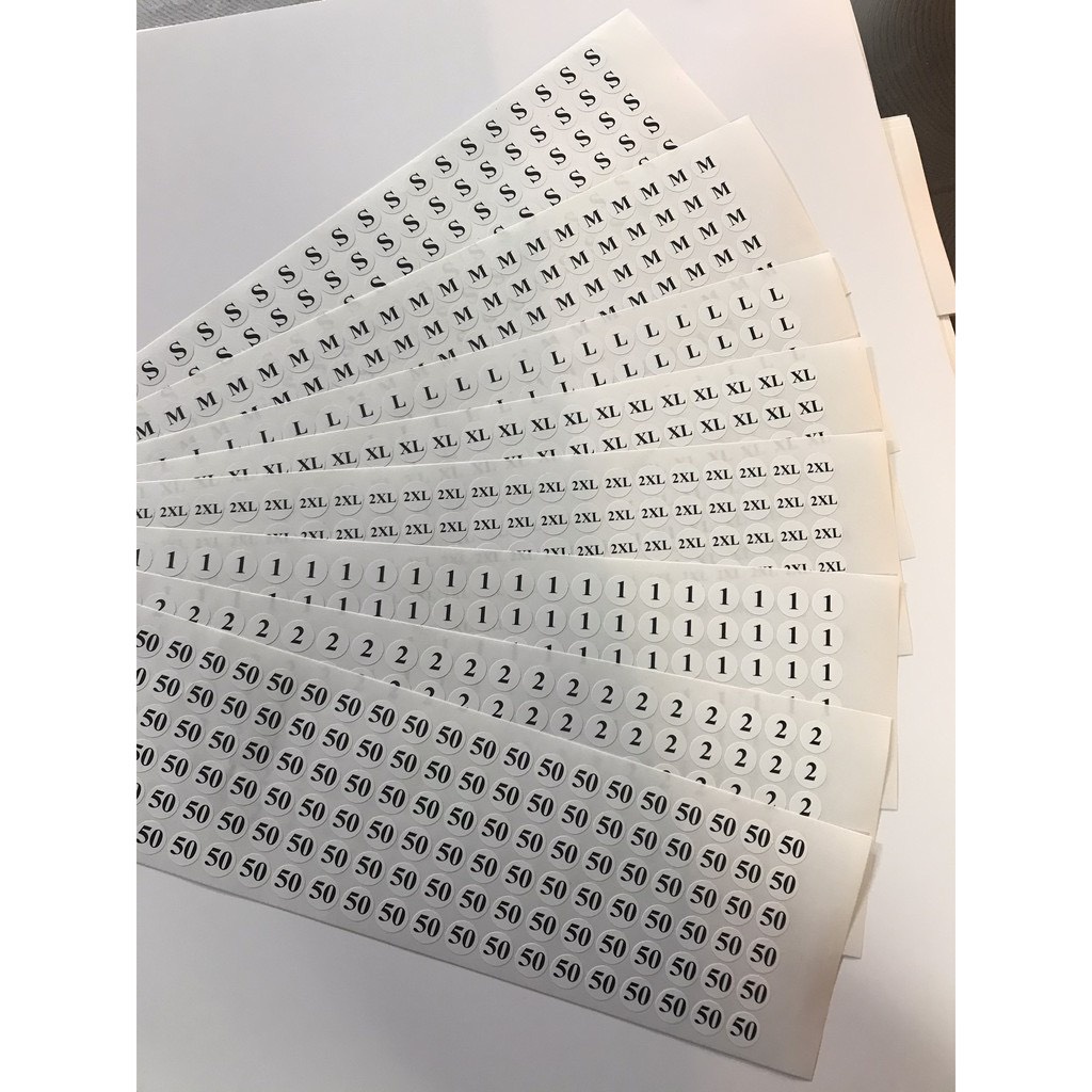 Set 150 miếng dán size số 1- 50 In194 tem nhãn dán cao cấp chất liệu decal giấy đế xanh - KT 10mm