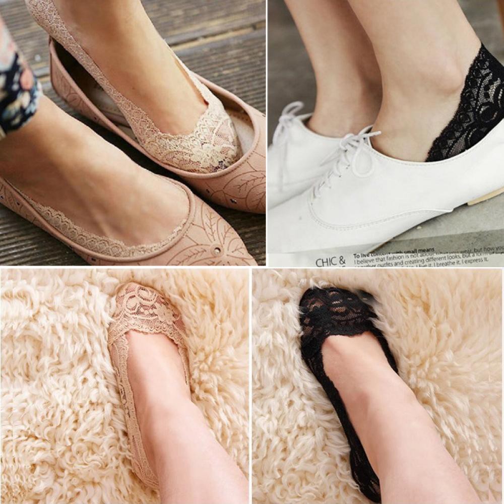 Vớ Cotton Phối Ren Chống Trượt Thời Trang Cho Nữ | BigBuy360 - bigbuy360.vn