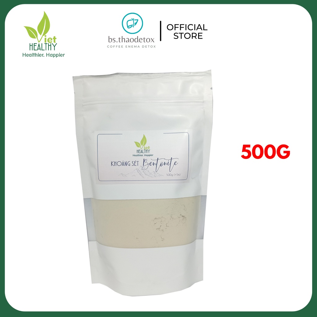 [ Nhập Khẩu] Khoáng sét Bentonite Clay Viethealthy thải độc kim loại nặng hệ tiêu hoá, làm đẹp da spa