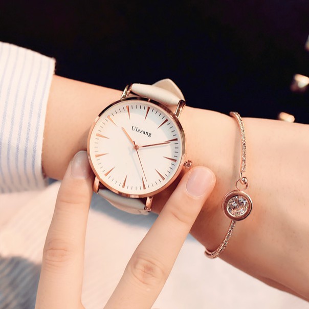 Đồng hồ thời trang nam nữ Ulzzang U023 dây da mềm, êm tay, mặt to cá tính | BigBuy360 - bigbuy360.vn