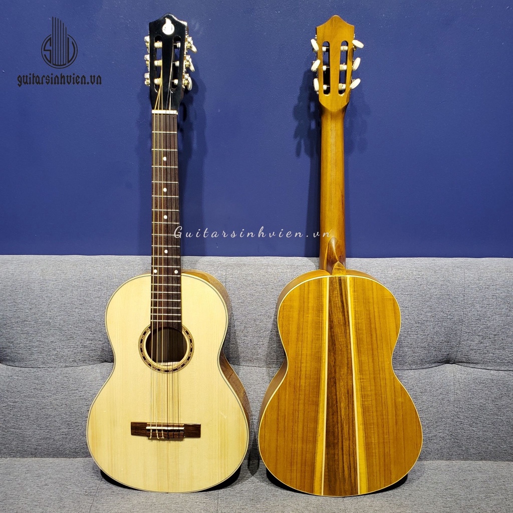 Guitar Mini Classic Gỗ Thịt Size 3/4 - Guitar Mini Tập Chơi Giá Rẻ Gỗ KOA SV-C3M