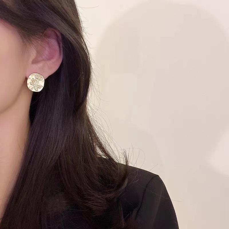 Khuyên Tai Kim Loại Đính Hạt Ngọc Trai Sang Trọng Cho Nữ Hoa tai Bông tai thời trang