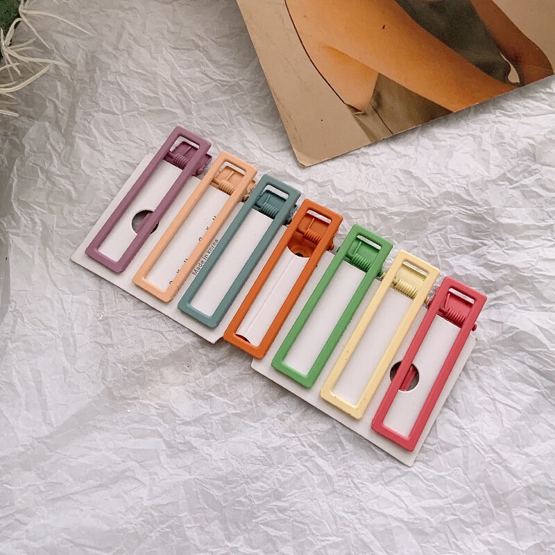 Bộ 7 Chiếc Kẹp Tóc Kim Loại Màu sắc dễ Thương Nhiều Kiểu Dáng, Phong Cách hàn Quốc Phụ Kiện Tóc