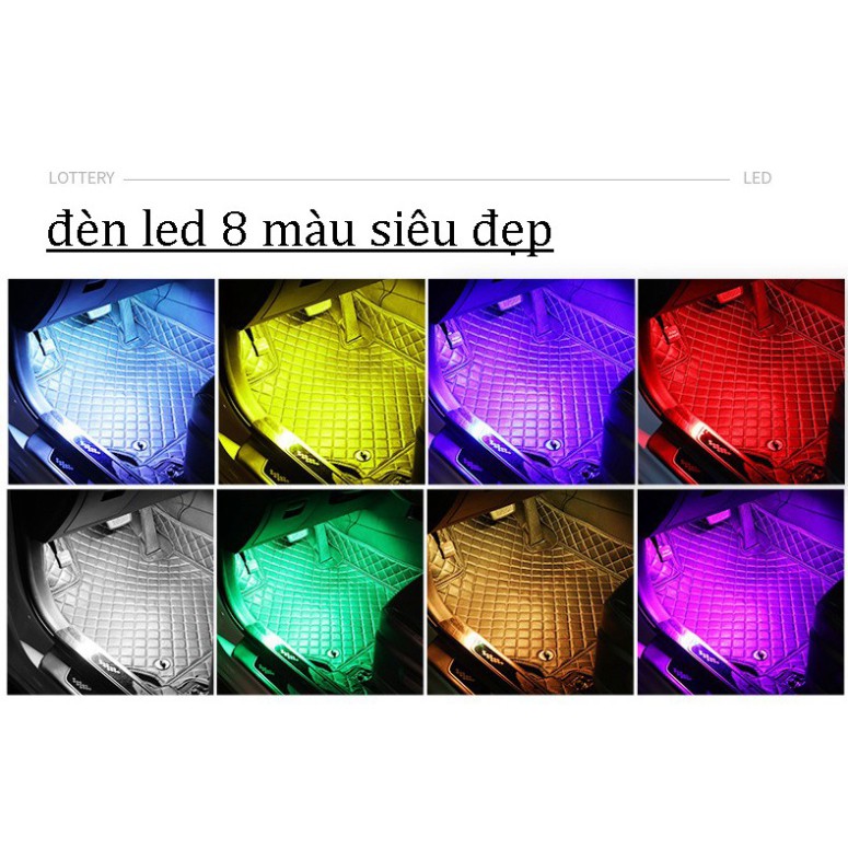 [Free Ship] ĐÈN GẦM 4 dải 9 LED độ gầm ghế đổi màu nguồn USB và tẩu 12v nháy 8 màu siêu độc đáo