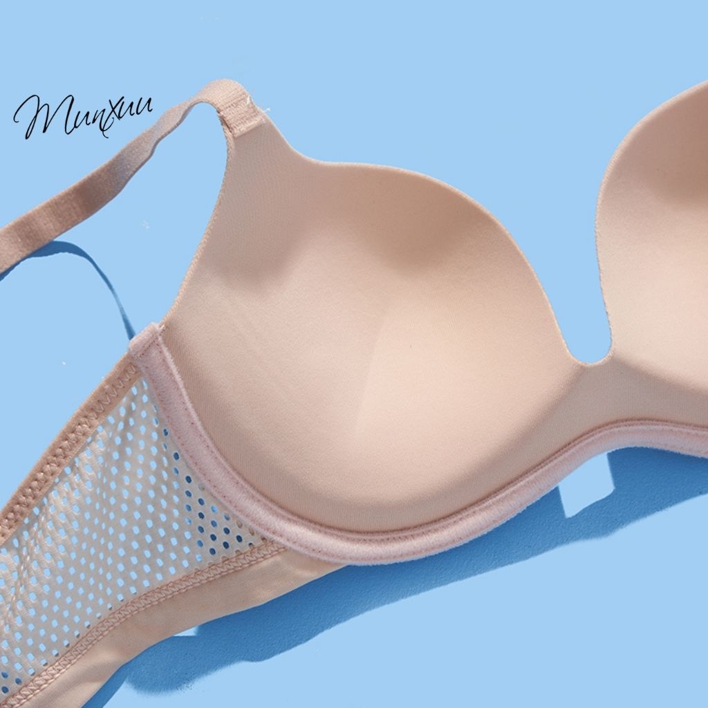Áo lót nữ Munxuu đúc su phối ren, đệm dày không gọng nâng ngực siêu đẩy mát lạnh - AV29