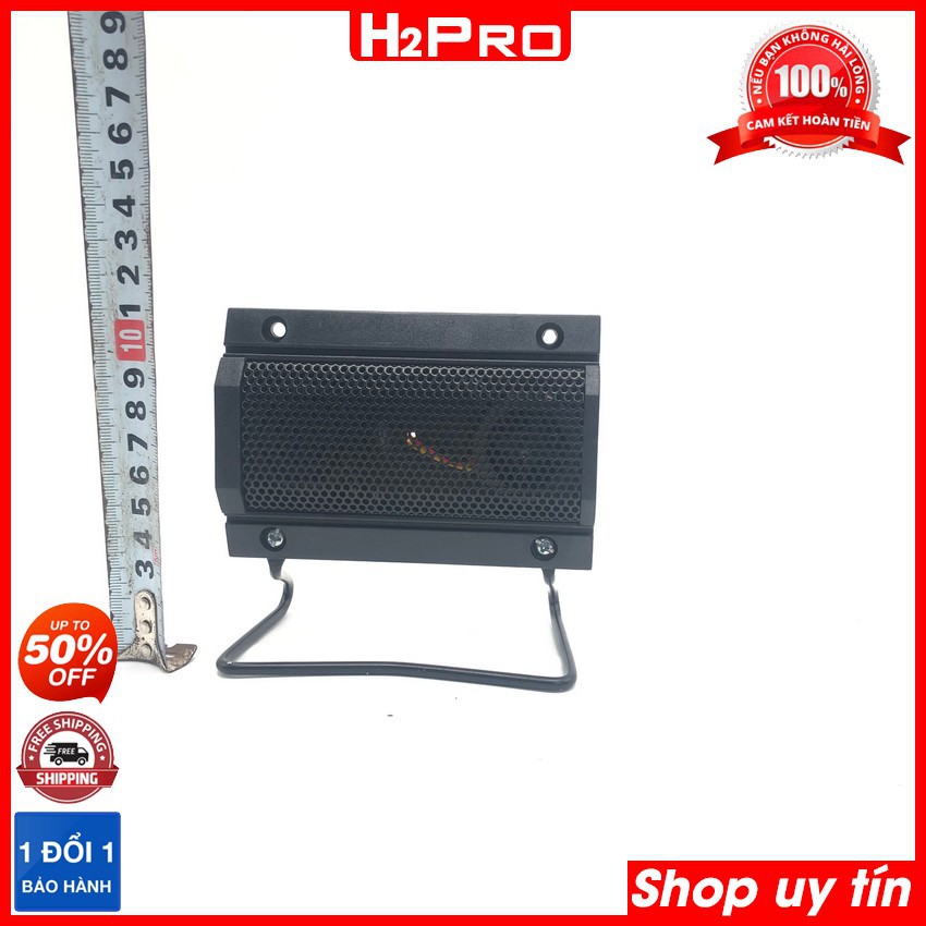 Đôi loa treble thạch anh THUPER dẹt H2Pro 20W-8 ôm, loa siêu treble thạch anh (tặng tụ 20K, hàn sẵn tụ trong loa) - Đen