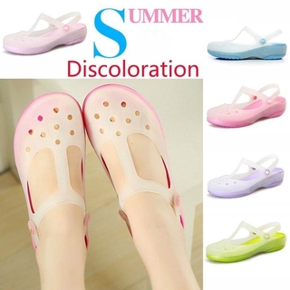 Fashionable comfortable hole sandals non-slip flexible plastic shoes