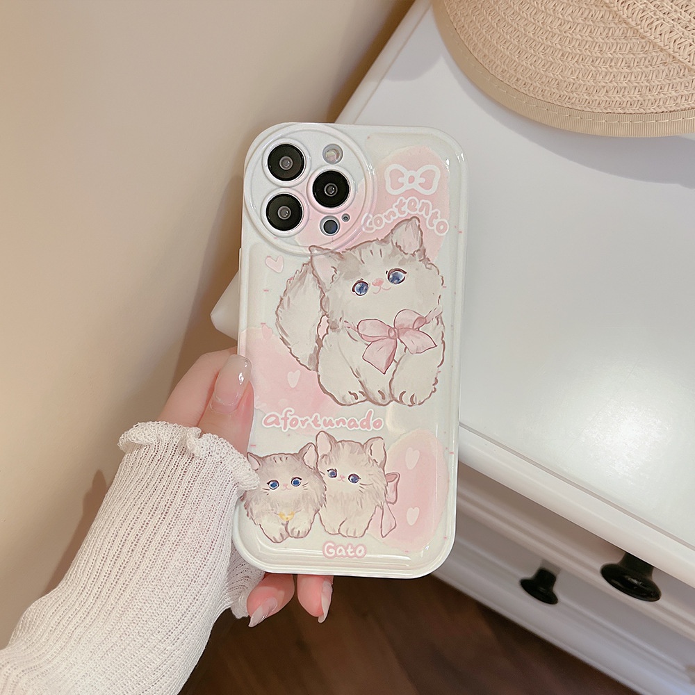 Ốp Điện Thoại tpu silicone Mềm Hình Mèo Hoạt Hình Cho iphone 11 12 13 pro max mini XR XS 7 8 plus