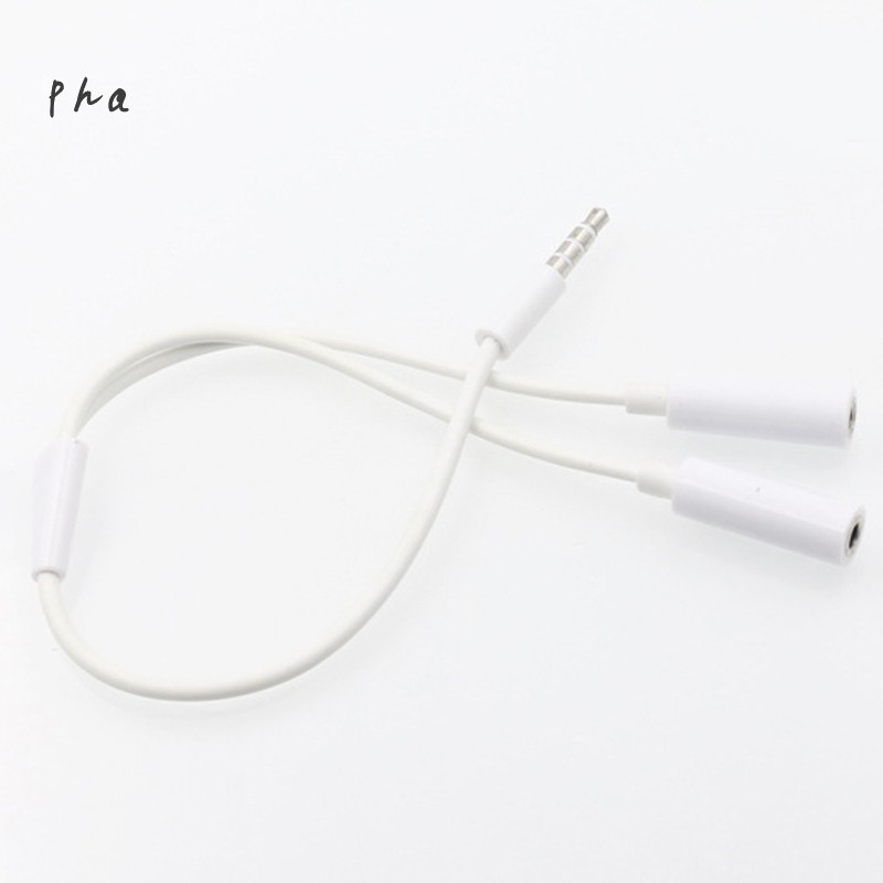 3.5mm Jack Earphone Splitter Adapter 1 Male to 2 Female Extension Audio Cable for iPhone 6s Plus Samsung S7