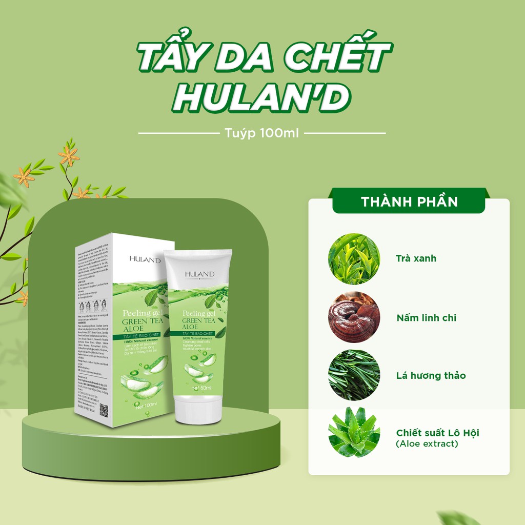 Tẩy Tế Bào Chết Mặt Dạng Gel Hulan'd DƯỢC BẢO CHÂU Làm Sạch Tế Bào Chết Se Khít Lỗ Chân Lông Dùng Cho Mọi Loại Da 50ml