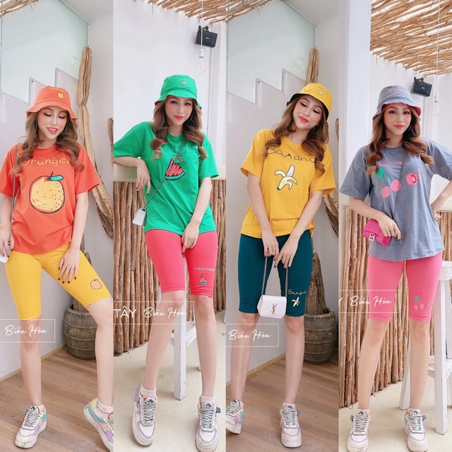 SET BỘ THUN TRÁI CÂY 3 MÓN (kèm nón)