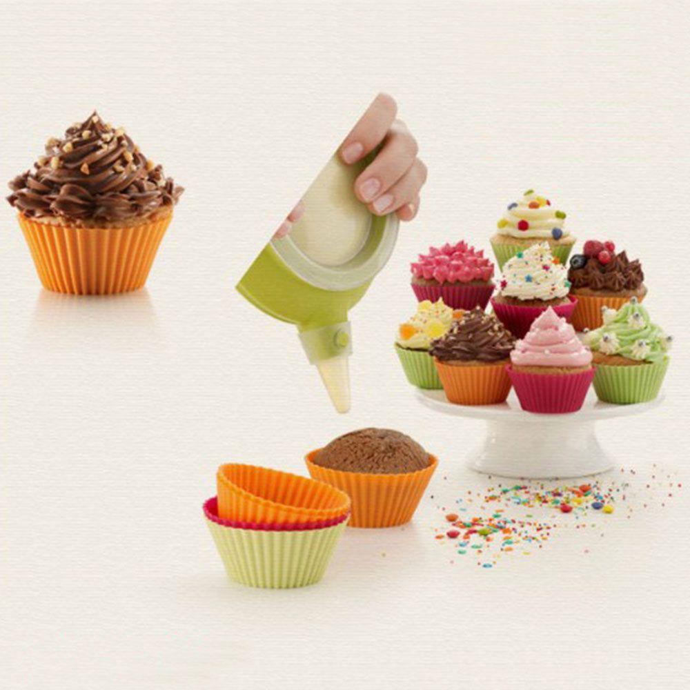 Khuôn Silicon Làm Bánh Muffin / Sô Cô La Nhiều Màu Sắc