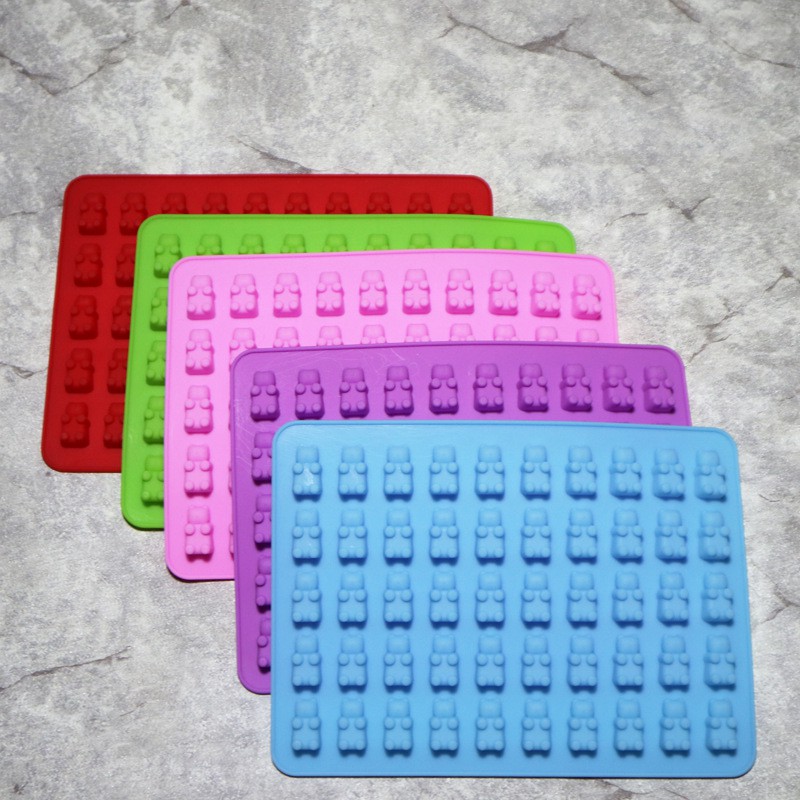 SG - Khuôn silicon làm kẹo dẻo, kẹo chip chip, socola hình gấu mini