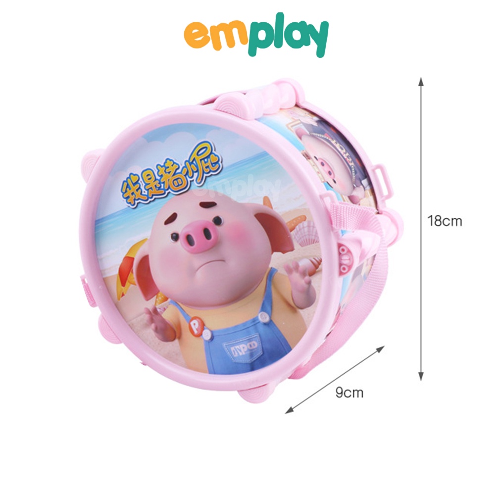 (Summer Sale 50%) Bộ đồ chơi trống kèn Emplay có mẫu kèm xúc xắc, kèn, âm vang tốt, chất liệu nhựa bền đẹp an toàn
