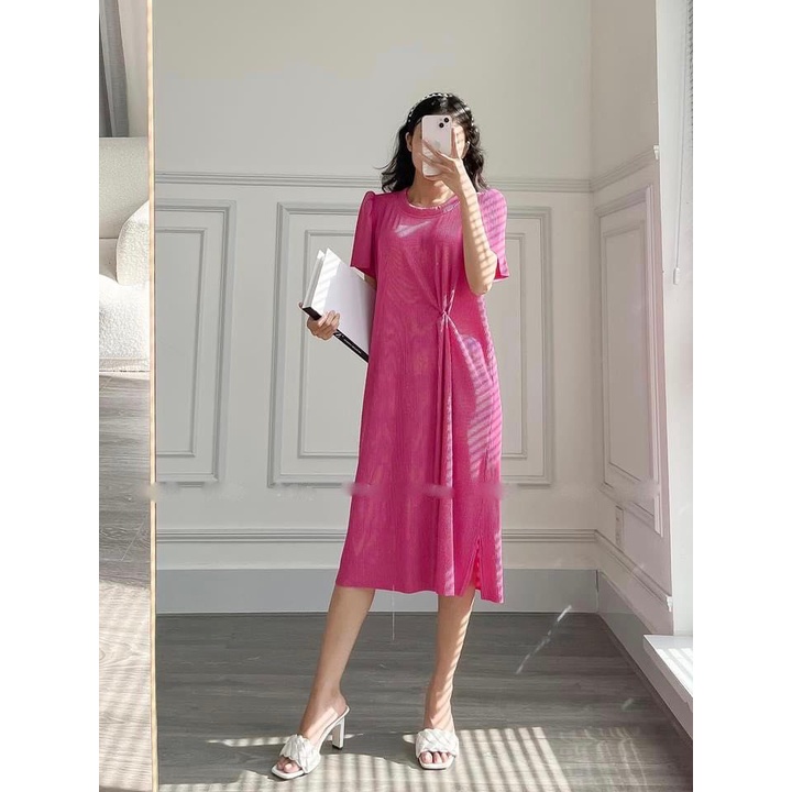 ĐẦM SUÔNG TĂM SOẮN EO GỌN DÁNG dài tới bắp chân