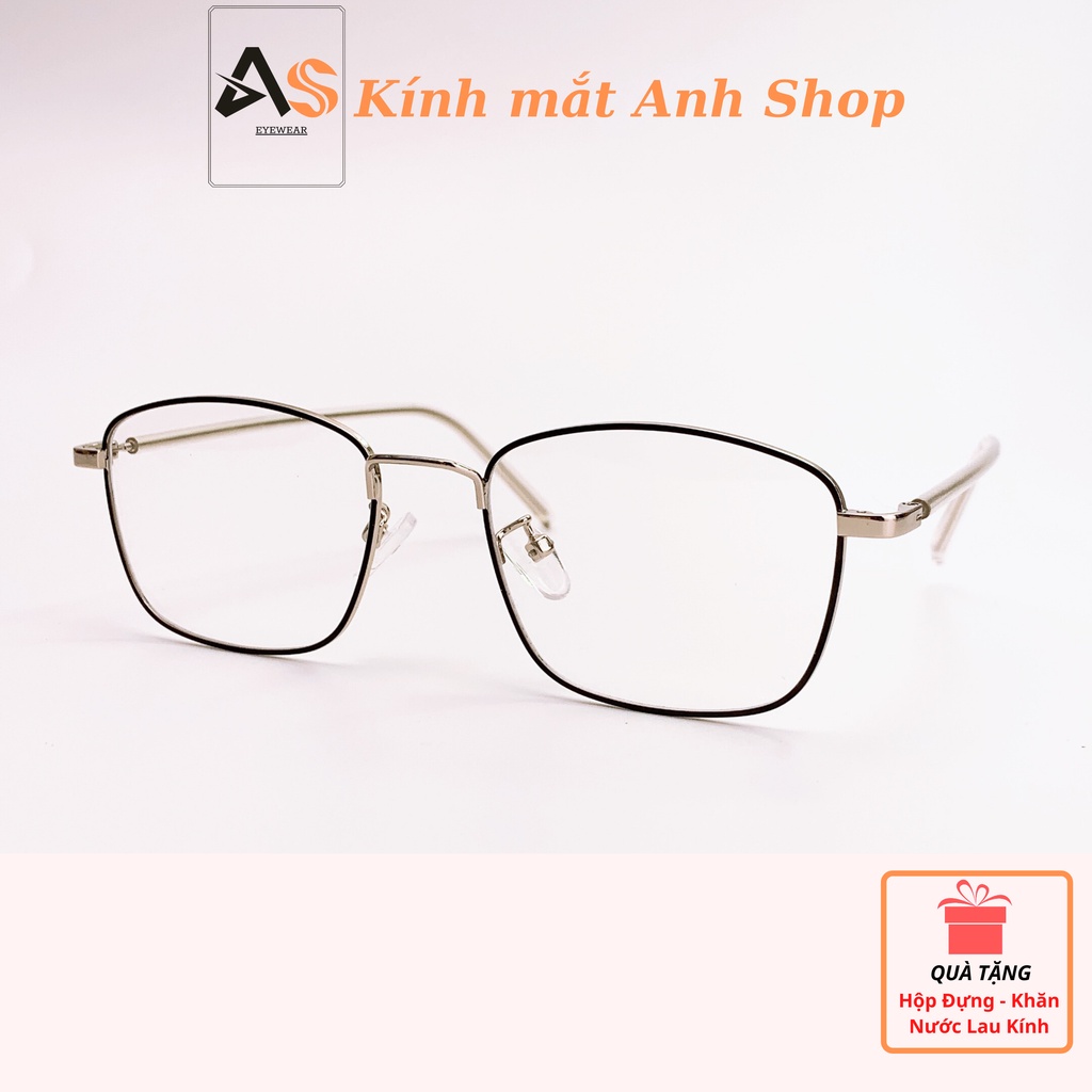 Gong kính mắt vuông chất liệu kim loại kiểu dáng thời trang 8818