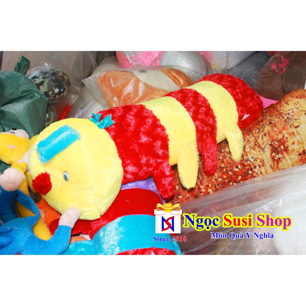GỐI ÔM CON SÂU SIZE 70CM DÀI 60CM ÔM NGỦ - GẤU BÔNG HÌNH CON SÂU