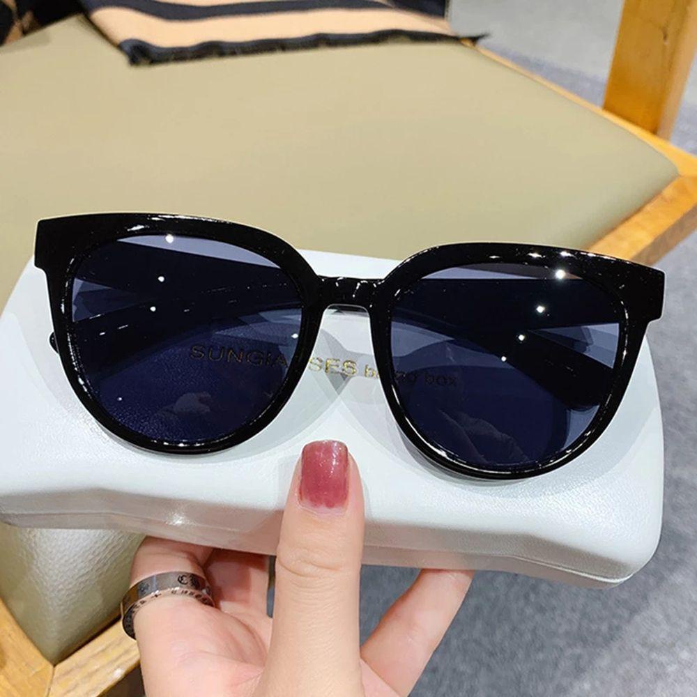 Kính Mát Tròn Oversize Chống Tia UV400 Màu Hồng Thời Trang Cho Nữ