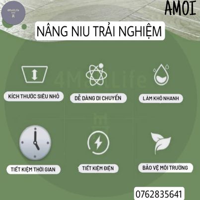 Máy sấy giày AMOI có tia UV khử khuẩn giảm mùi hôi làm khô giày dành cho mọi loại giày