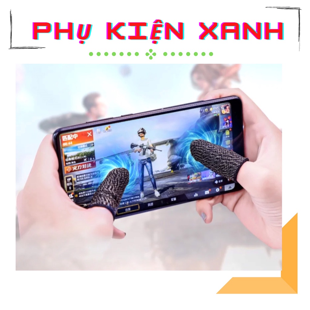 Bộ 2 Găng Tay Cho Ngón Tay Bằng Vải Dệt Kim Chống Mồ Hôi Cho Tay Cầm Chơi Game free fire liên quân pubg